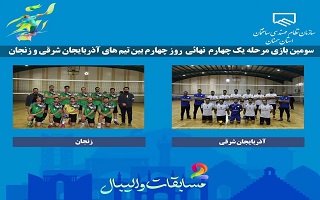 اعلام نتایج مسابقات والیبال   (مرحله یک چهارم نهایی) اعلام نتایج مسابقات والیبال   (مرحله یک چهارم نهایی)