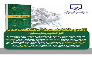 الزام درج جزئیات اجرایی مبحث ۱۹ در نقشههای ساختمانی (فایل الحاقی در بخش معماری) الزام درج جزئیات اجرایی مبحث ۱۹ در نقشههای ساختمانی (فایل الحاقی در بخش معماری)