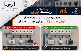 ممنوعیت استفاده از نول مشترک برای چند مدار