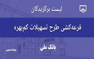لیست برگزیدگان سومین قرعهکشی طرح تسهیلات کمبهره سازمان نظام مهندسی ساختمان زنجان لیست برگزیدگان سومین قرعهکشی طرح تسهیلات کمبهره سازمان نظام مهندسی ساختمان زنجان